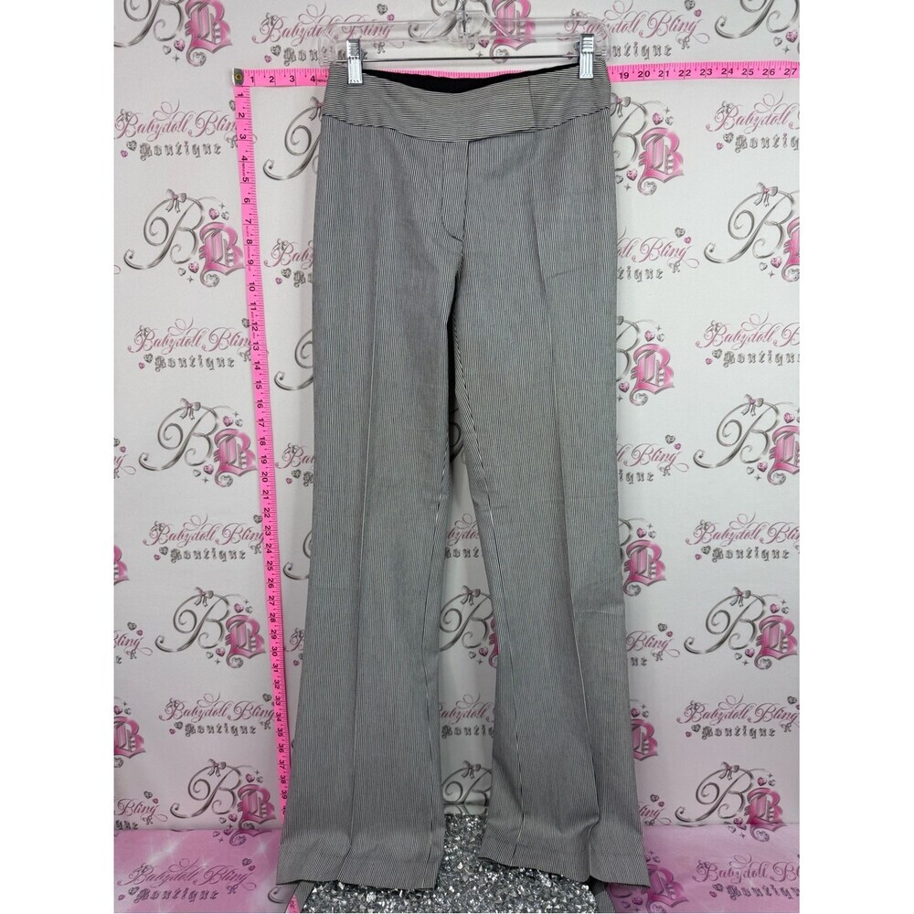 Mario Serrani pants stripes white black Wide Leg Dress Pants